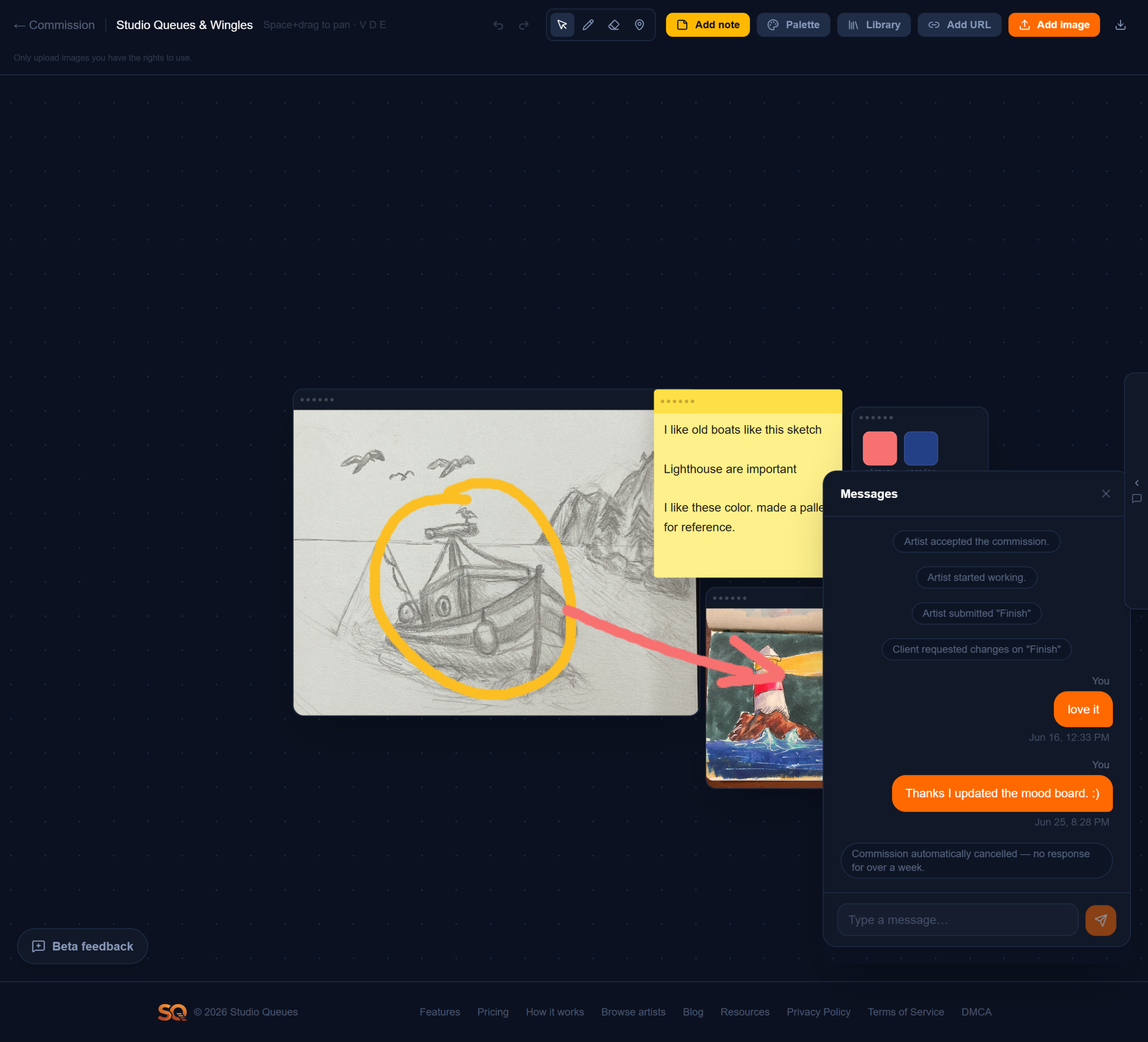 Queue view